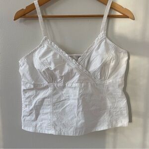 White Lace Trim Camisole Top